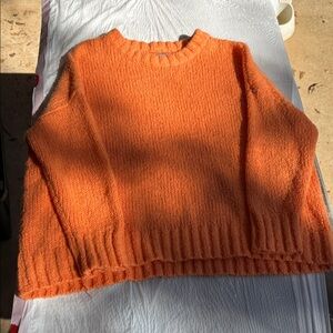 Aerie Vibrant Orange Crew Neck Sweater